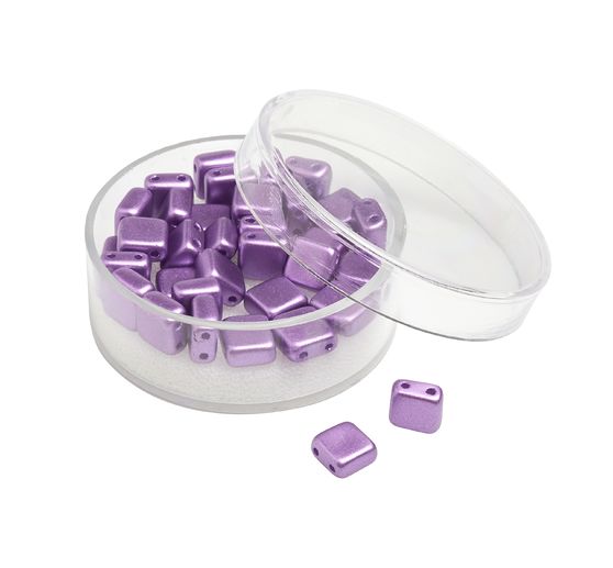 Glasperle "Quadratisch", 35 Stück