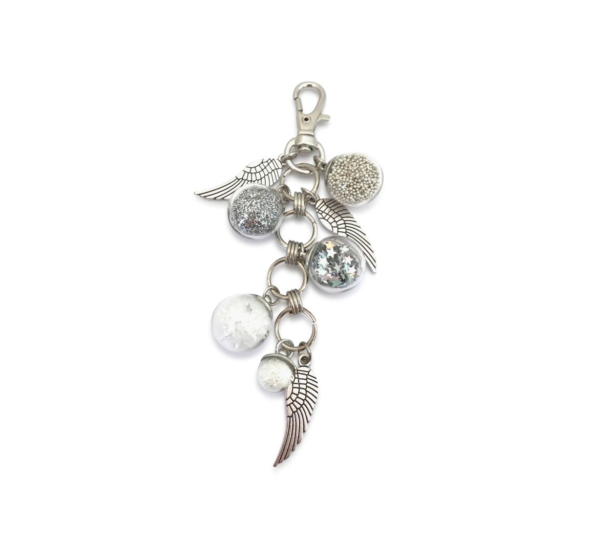 Schlüssel- Taschenanhängerset "Lucky Charms" - Silber