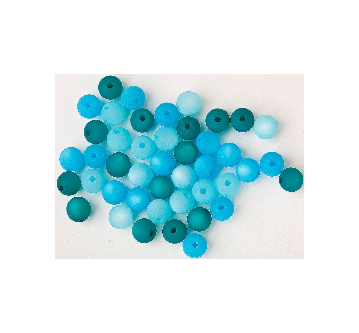 Polaris-Perlen-Mix, 8mm, 45 Stück - Blau