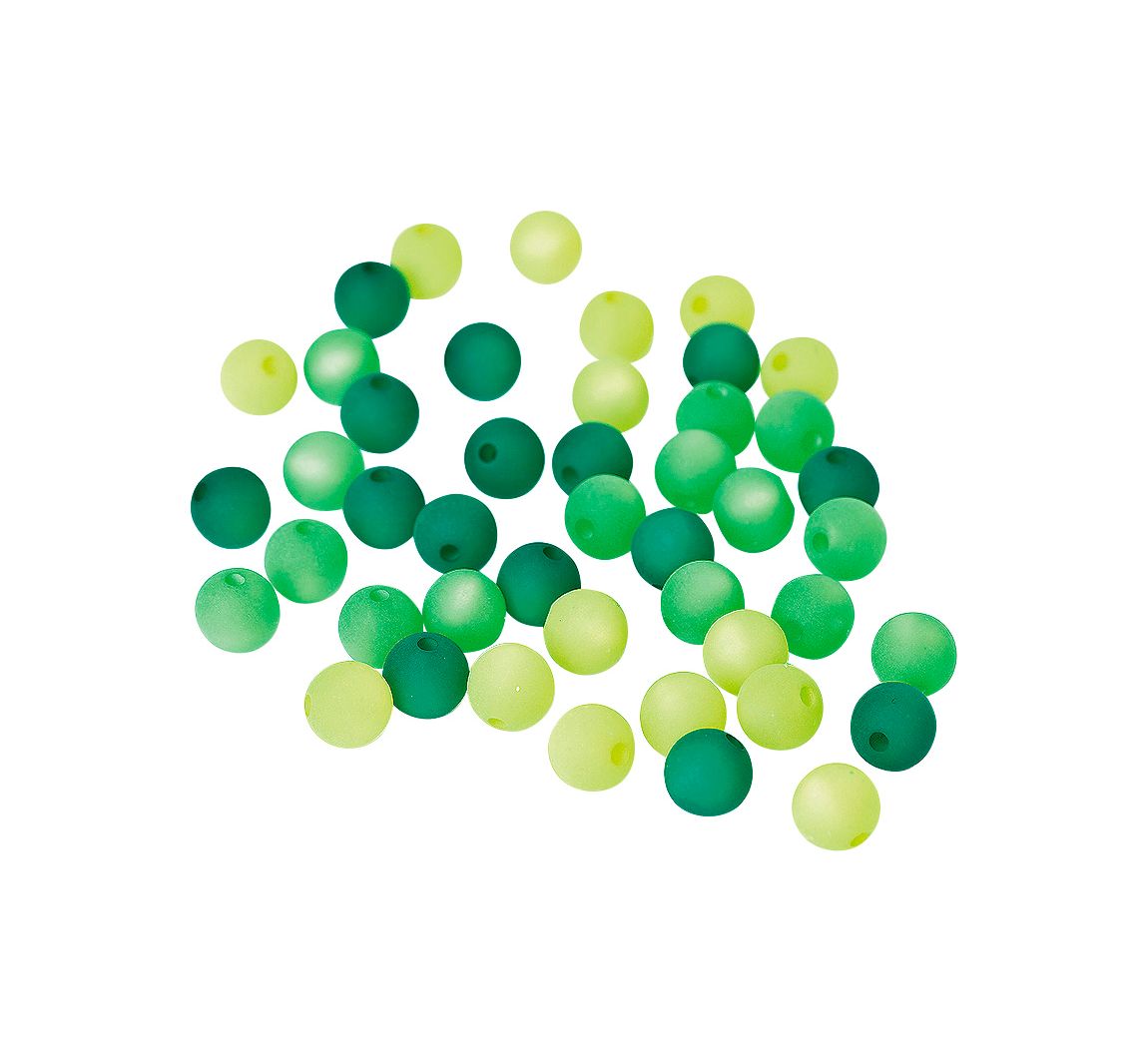 Polaris-Perlen-Mix, 8mm, 45 Stück - Grün