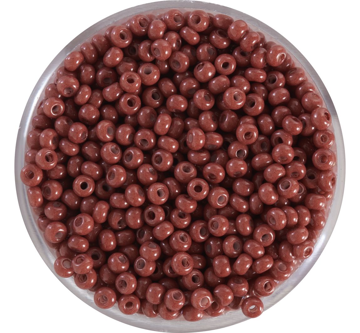 Rocailles, satte Farben, 2,6mm - Mittelbraun