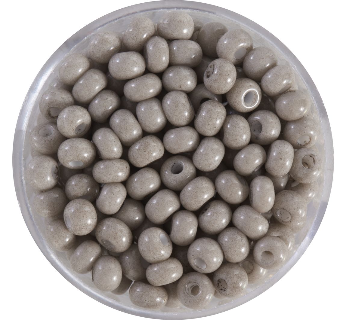 Rocailles, satte Farben, 4,5mm - Hellgrau