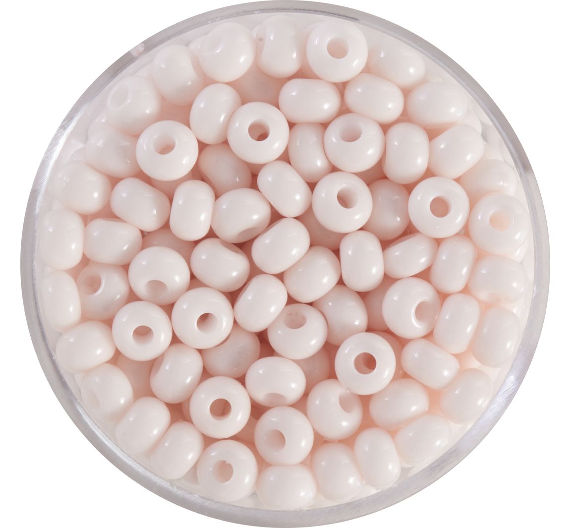Rocailles, satte Farben, 4,5mm - Creme