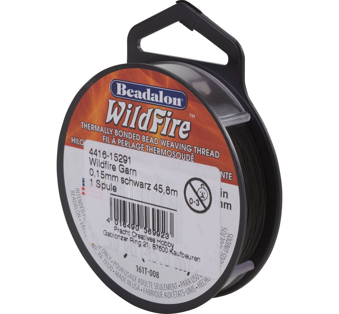 Perlgarn WildFire, 45 m - Schwarz