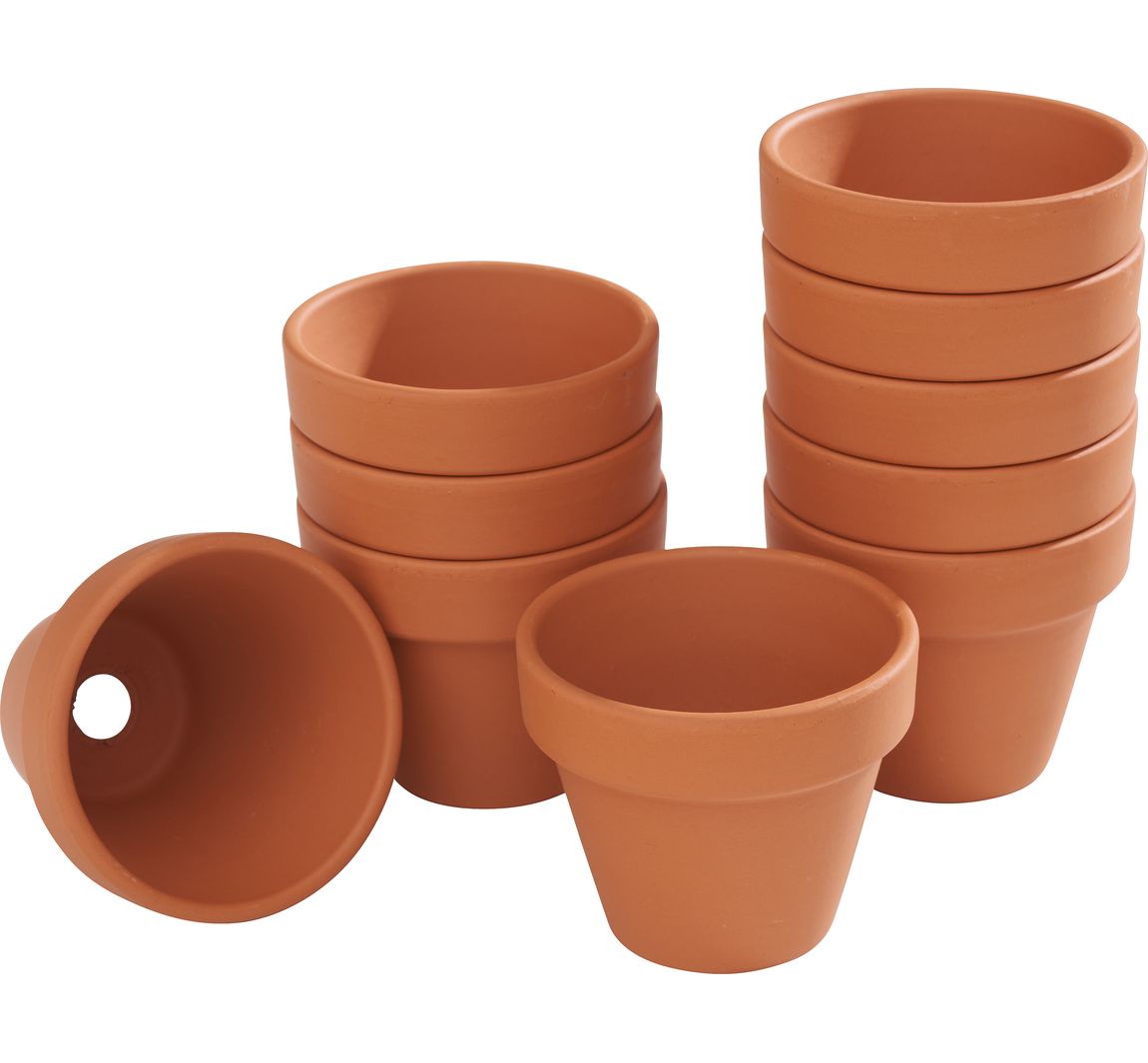 Terrakotta-Töpfe - Innen-Ø 5 cm, 10 Stück