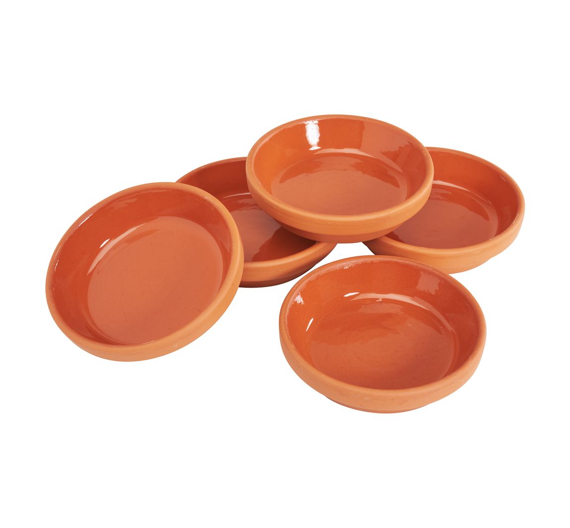 Terrakotta-Unterteller - Innen-Ø 7 cm, 5 Stück