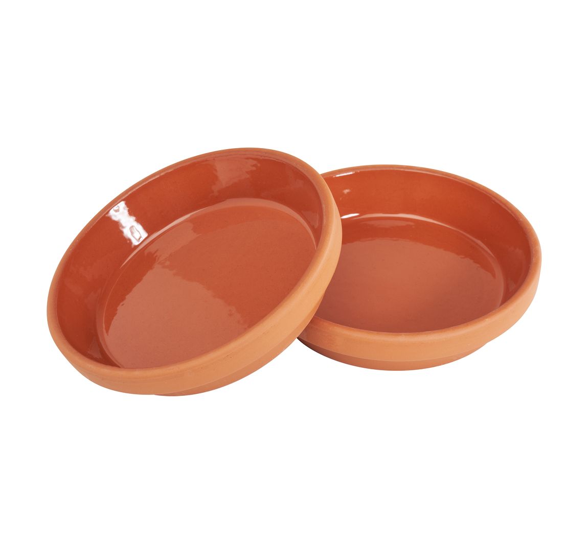 Terrakotta-Unterteller - Innen-Ø 10 cm, 2 Stück
