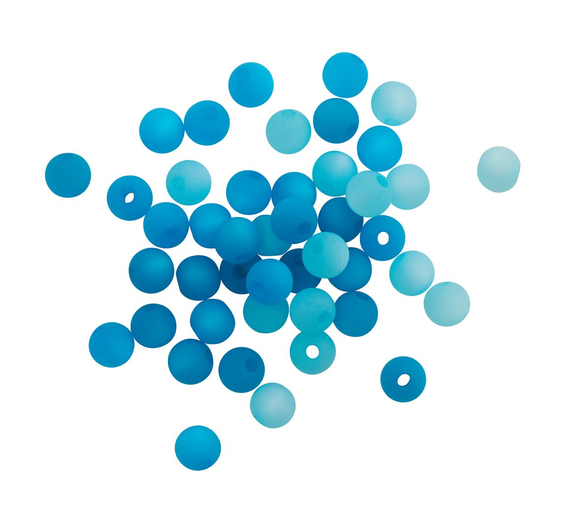 Polaris-Perlen-Mix, 6mm - Blau
