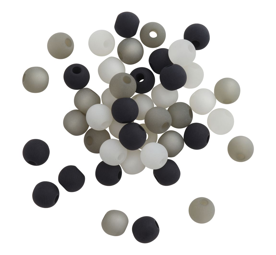 Polaris-Perlen-Mix, 6mm - Schwarz