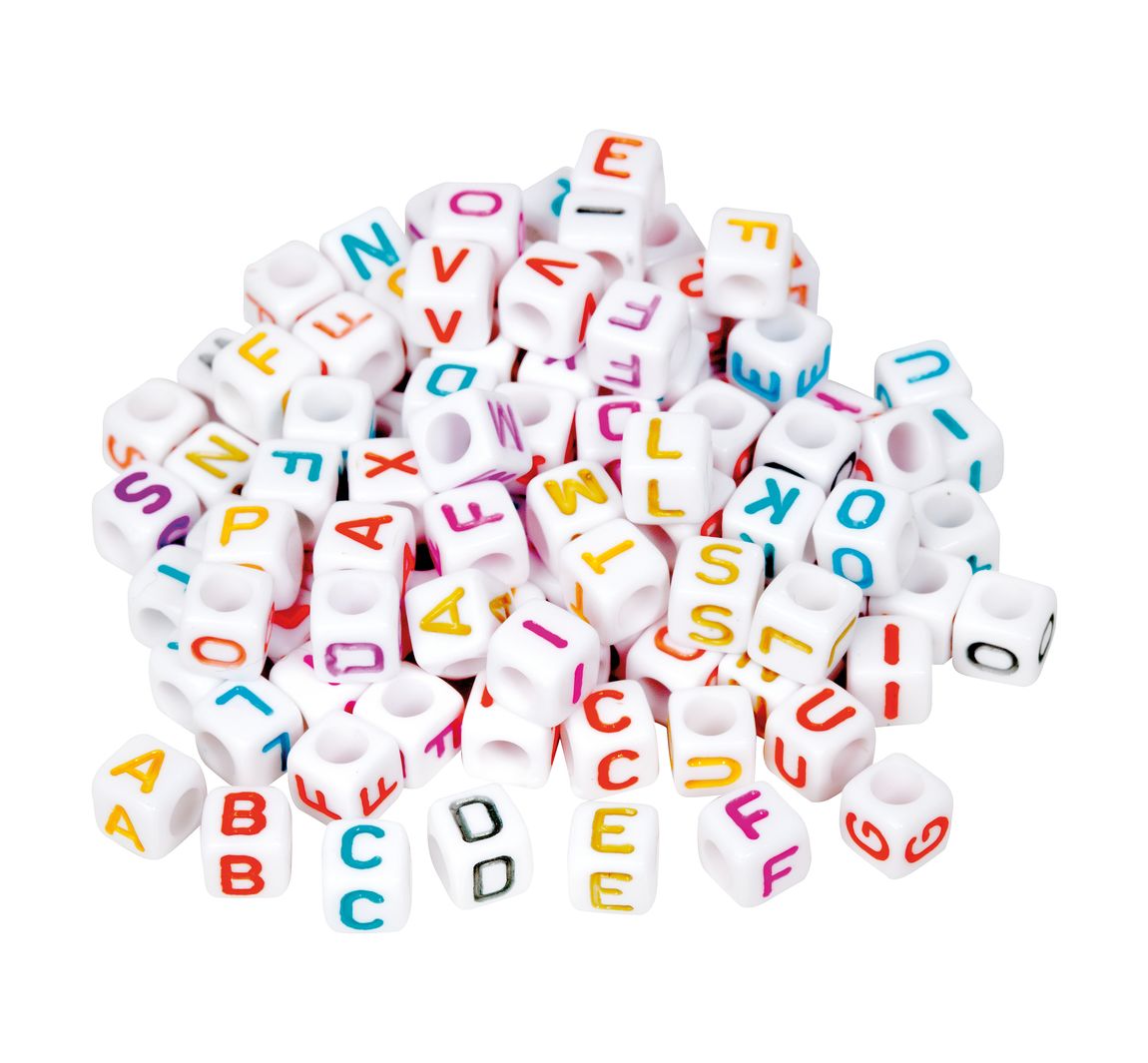 Buchstabenperlen "Bunt"