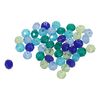 Glasschliffperlen, 8 mm, 45 Stück Blau/Grün