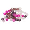 Glasschliffperlen, 8 mm, 45 Stück Lila/Pink