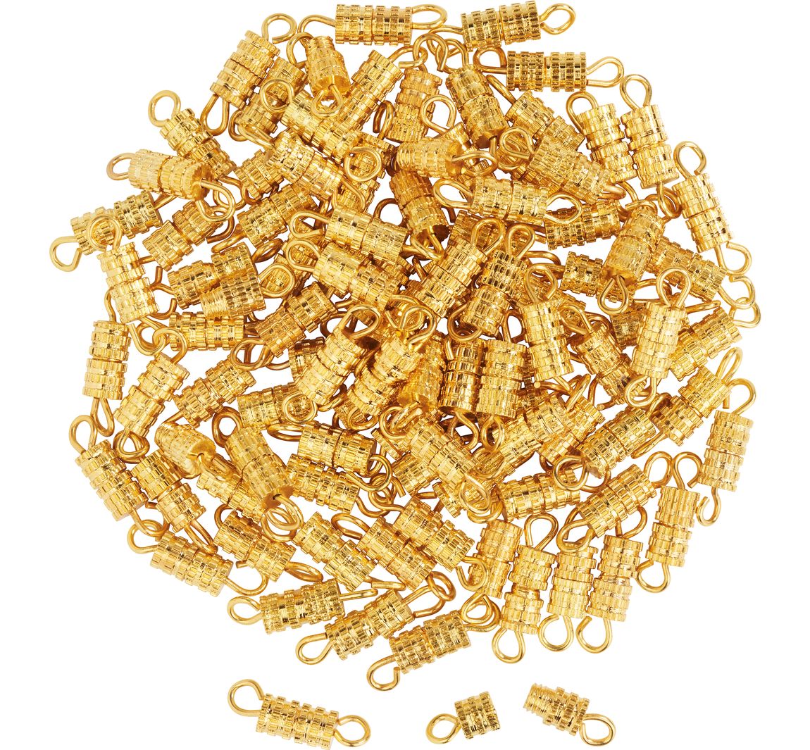 VBS Schraubverschlüsse "3,8 mm", 100 Stück - Goldfarben