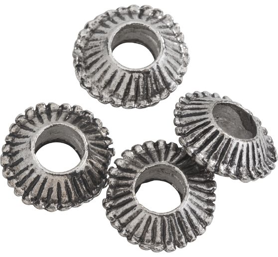 Metallperle, 4 Stück