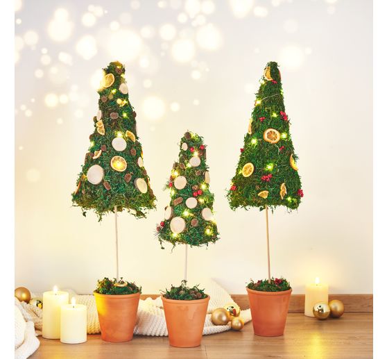 Terracotta-rose pots, 3 pcs