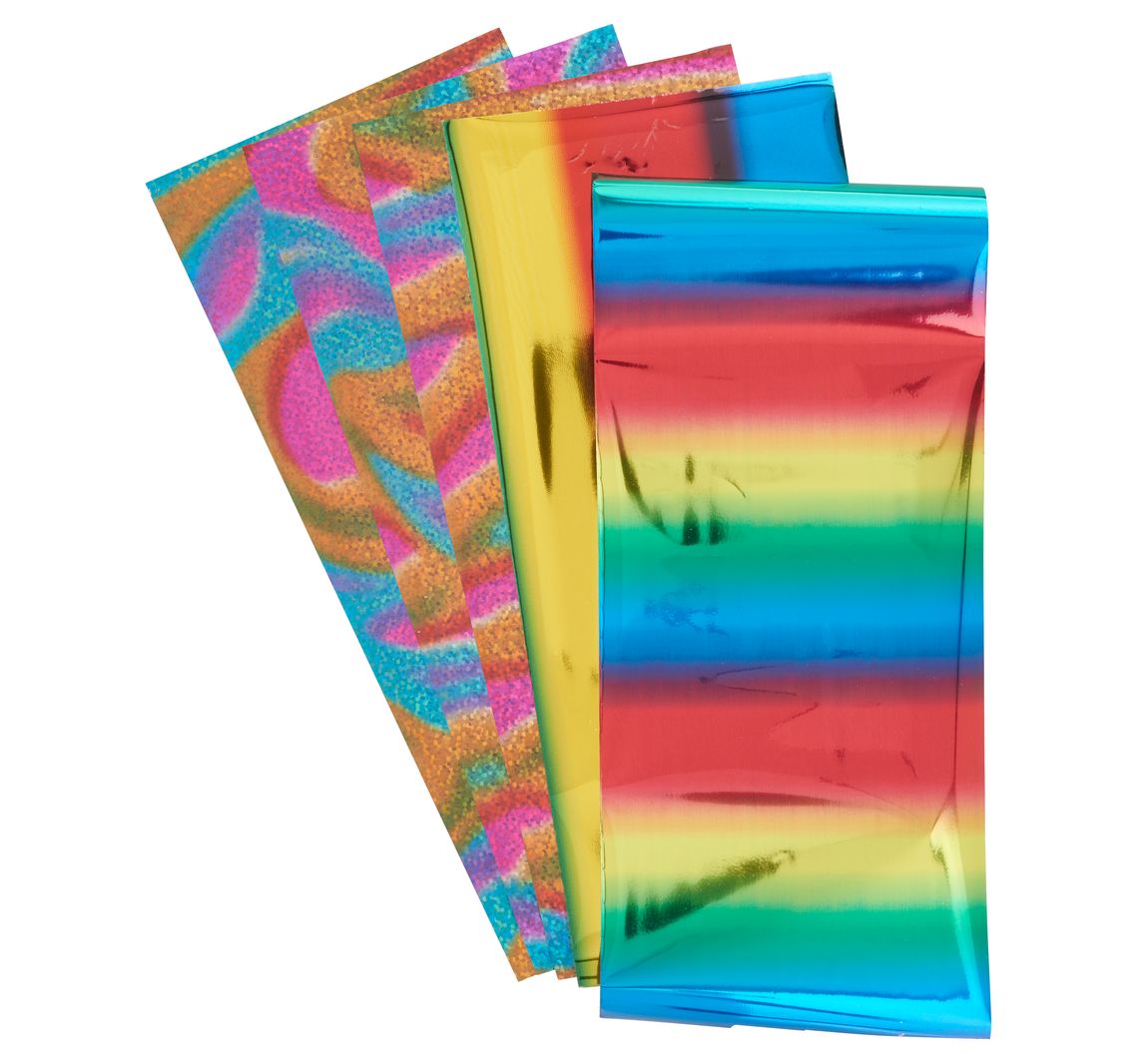 Metallic-Transferfolie - 6 x Bunt-Metallic