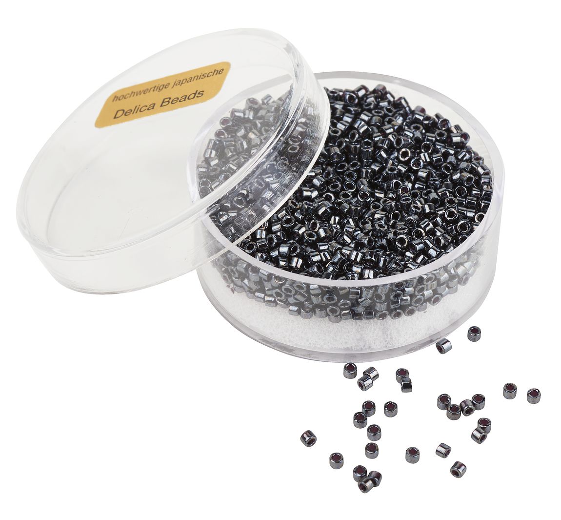 Delica-Rocailles, Ø 2 mm - Hematite