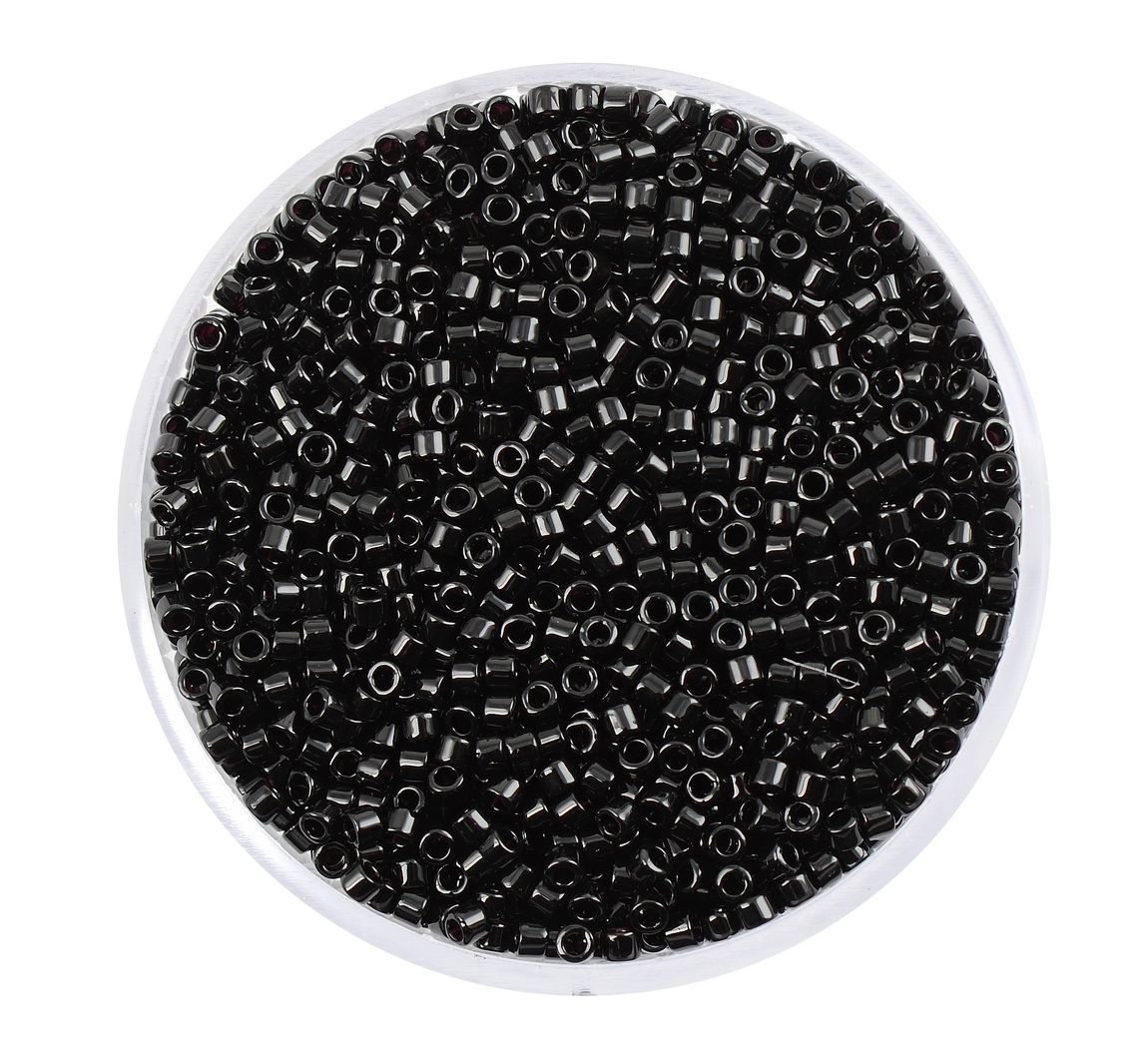 Delica-Rocailles, Ø 2 mm - Schwarz