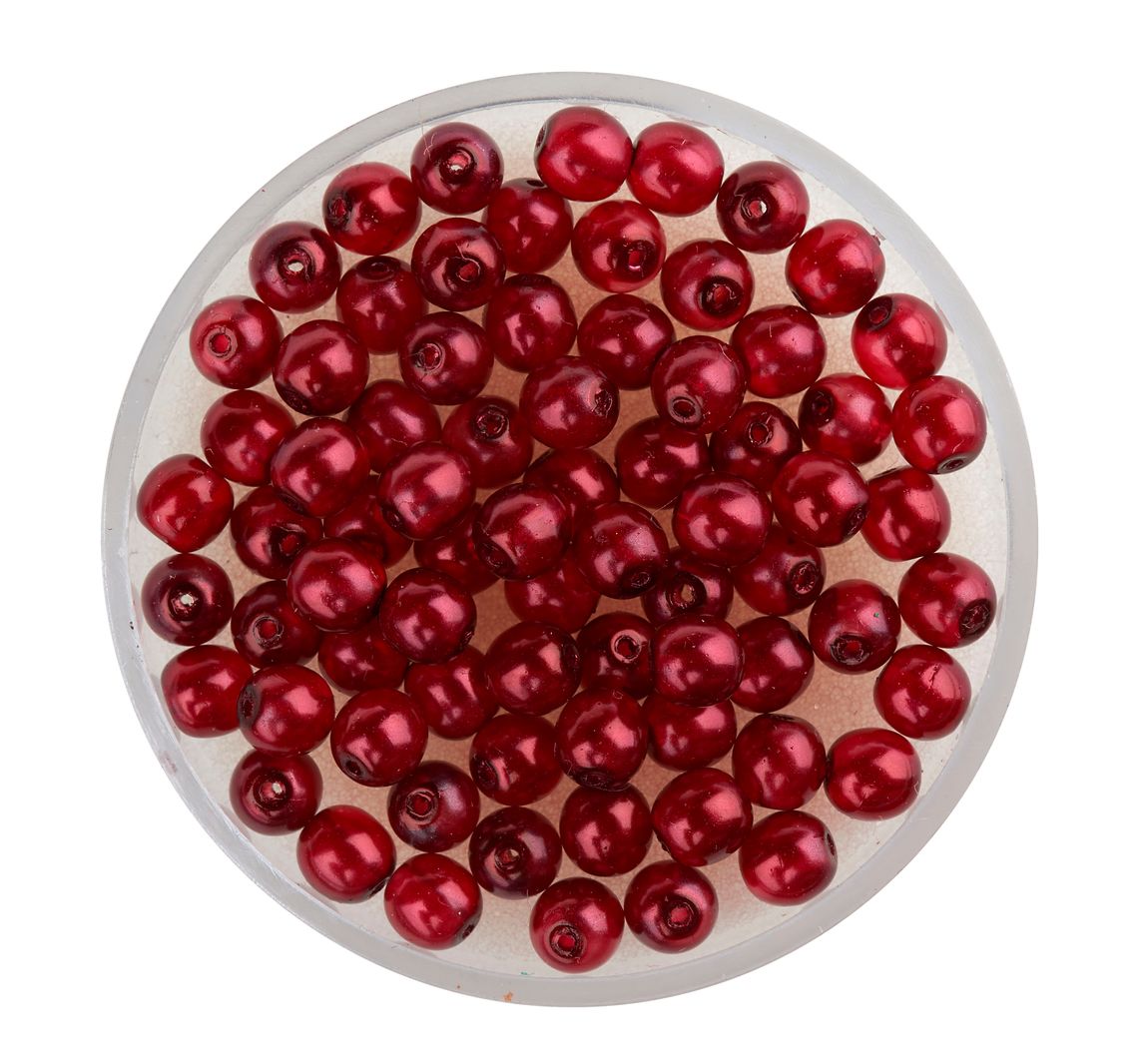 Pracht Crystal Renaissance Glaswachsperle, 4mm, 75 Stück - Rot