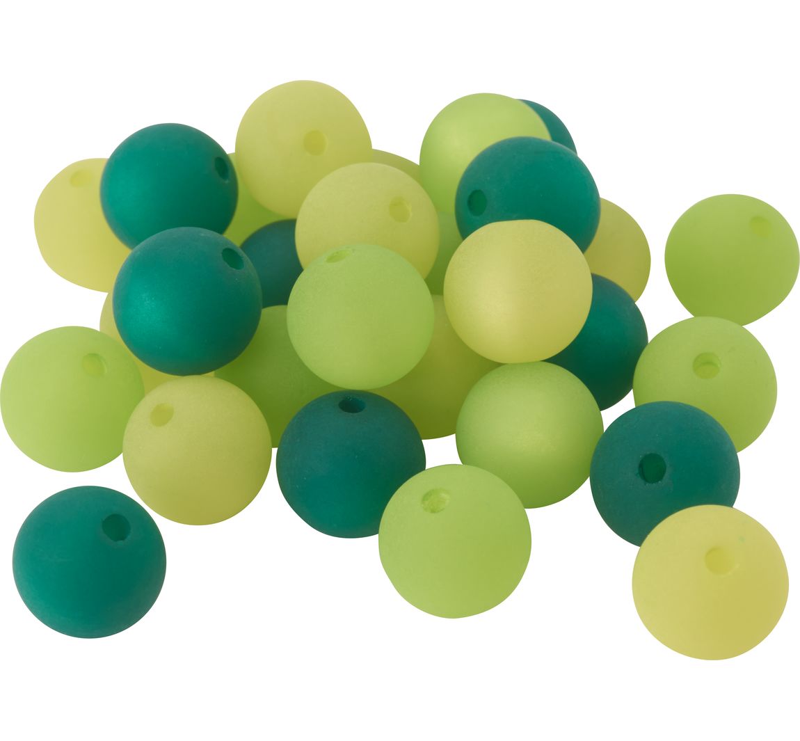 Polaris-Perlen-Mix, 10mm, 30 Stück - Grün
