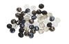 Glass cut beads, 8 mm, 45 pieces