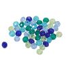 Glass cut beads, 8 mm, 45 pieces Blue/Green