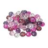 Glasschliffperlen, 12 mm Lila/Pink