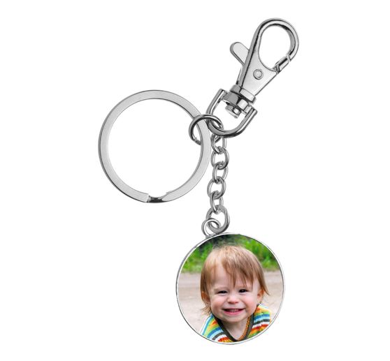 Cabochon-Schlüsselanhänger mit Karabiner "Rund"