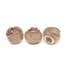 Netzperle, Großlochperle, ca. 14 x 11 mm Rosé/Gold