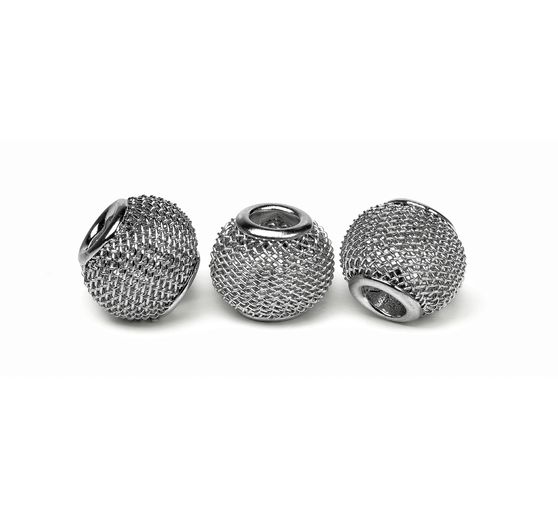 Netzperle, Großlochperle, ca. 12 x 10 mm