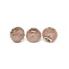 Netzperle, Großlochperle, ca. 12 x 10 mm Rosé/Gold