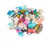 Shell beads, colourful mix, 100 g