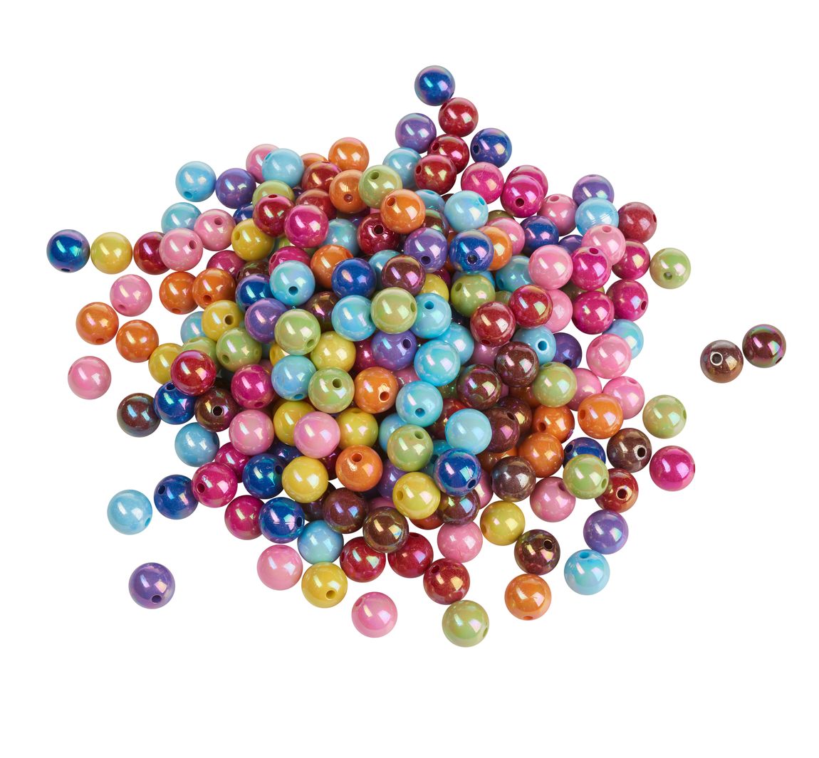 VBS Acrylperlen "Bunt-Opak", Ø 12 mm, 250 g