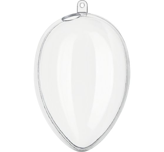 Acrylic egg with hole, 12 cm