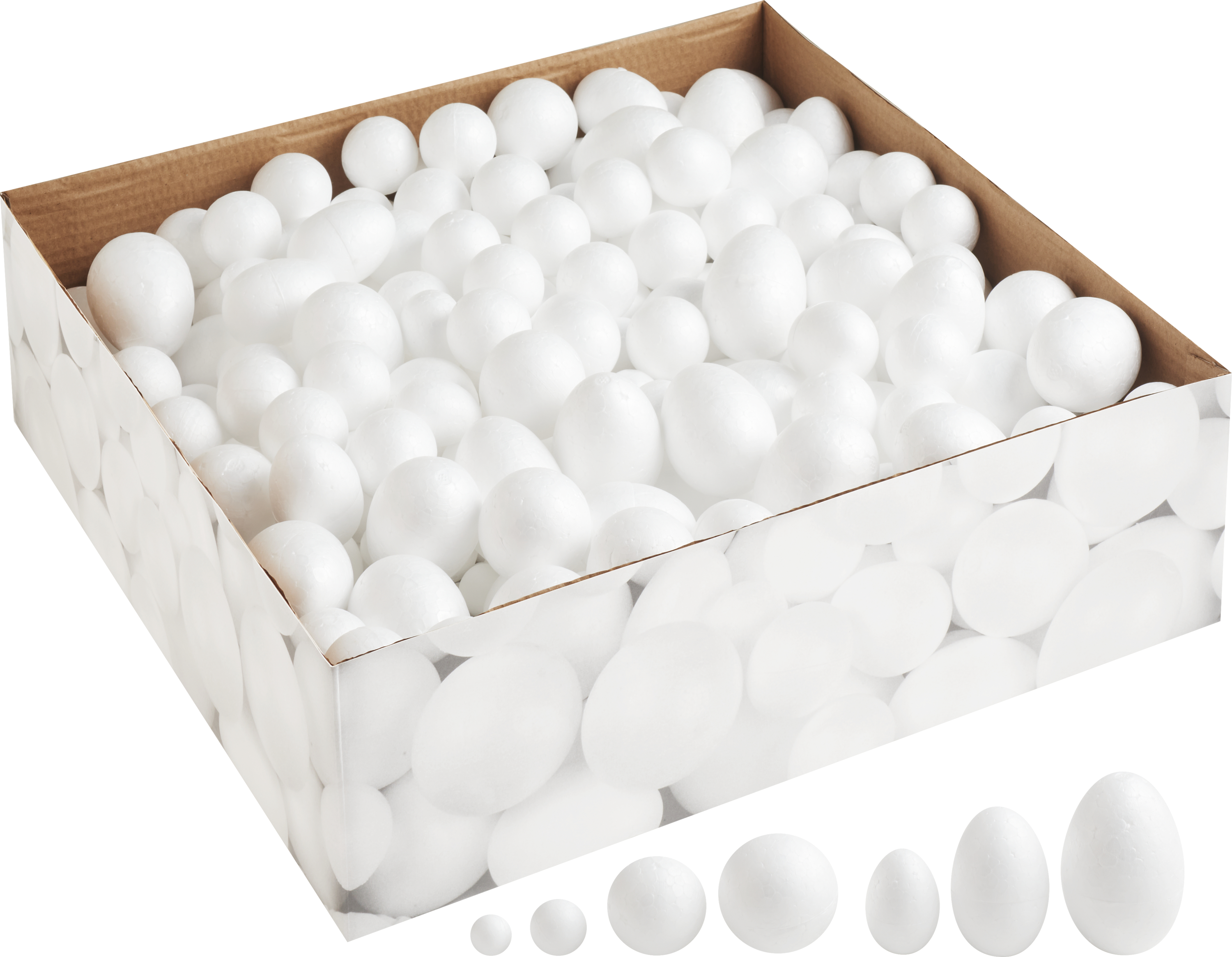 100 Styroporkugeln ø 6cm Weiß - Bastelkugeln Für DIY Deko & Weihnachtsbaumkugeln