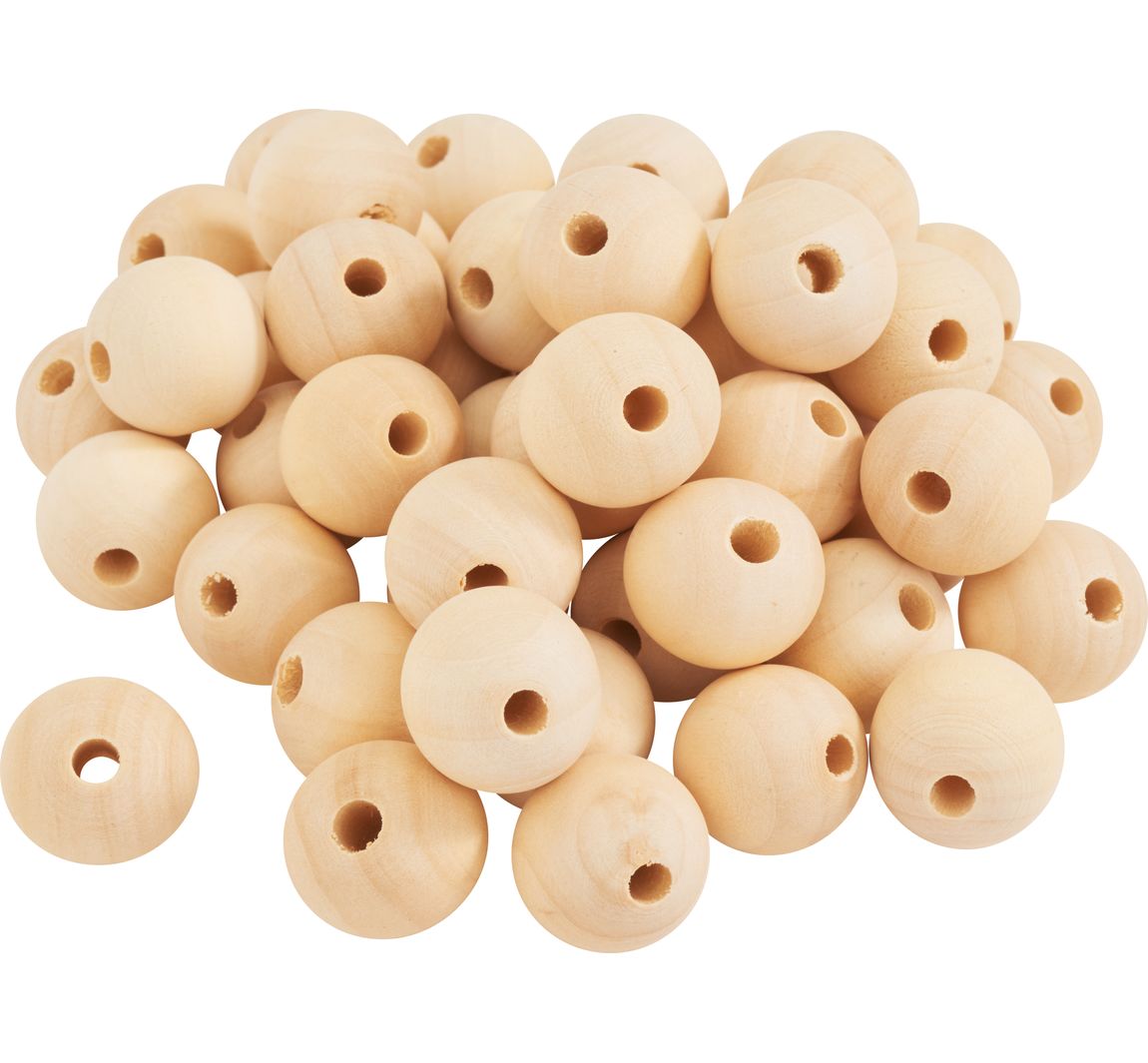 VBS Holzkugeln durchgebohrt - Ø 20 mm, 50 Stück