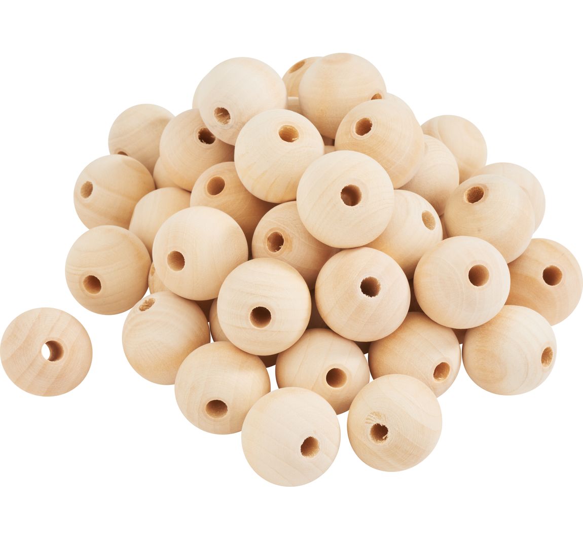 VBS Holzkugeln durchgebohrt - Ø 30 mm, 50 Stück