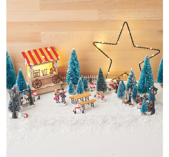 VBS Wooden building kit "Market stall", incl. LEDs
