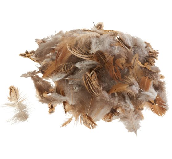 Hühner Federn, braun, 3 g
