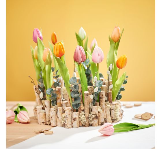 Tulpen-Bund mit 3 Bl&uuml;ten und 2 Knospen