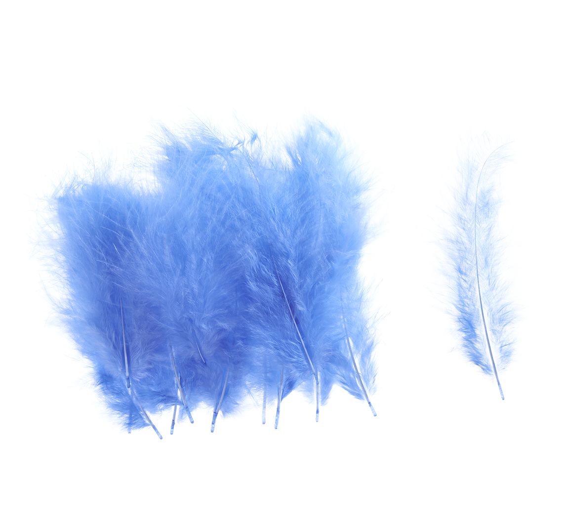 Marabufedern, ca. 15 Stück - Blau