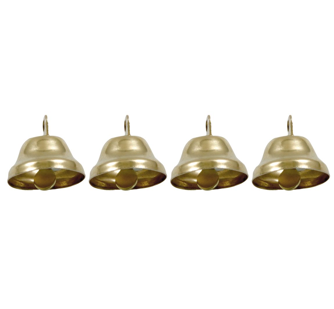 Metallglöckchen, 22 mm, 4 Stück - Gold