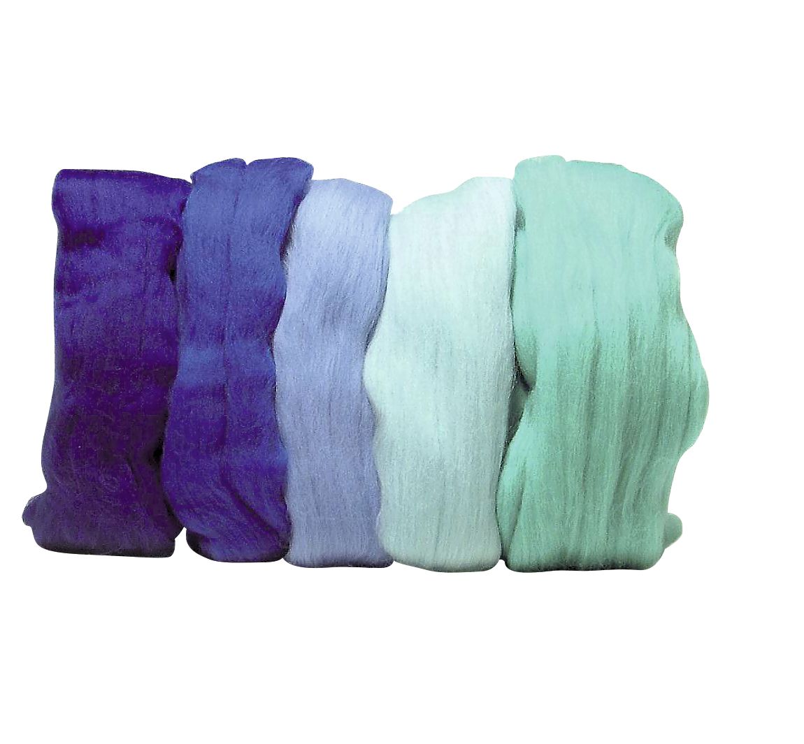 Merino Kammzug Mix, superfein - Blautöne