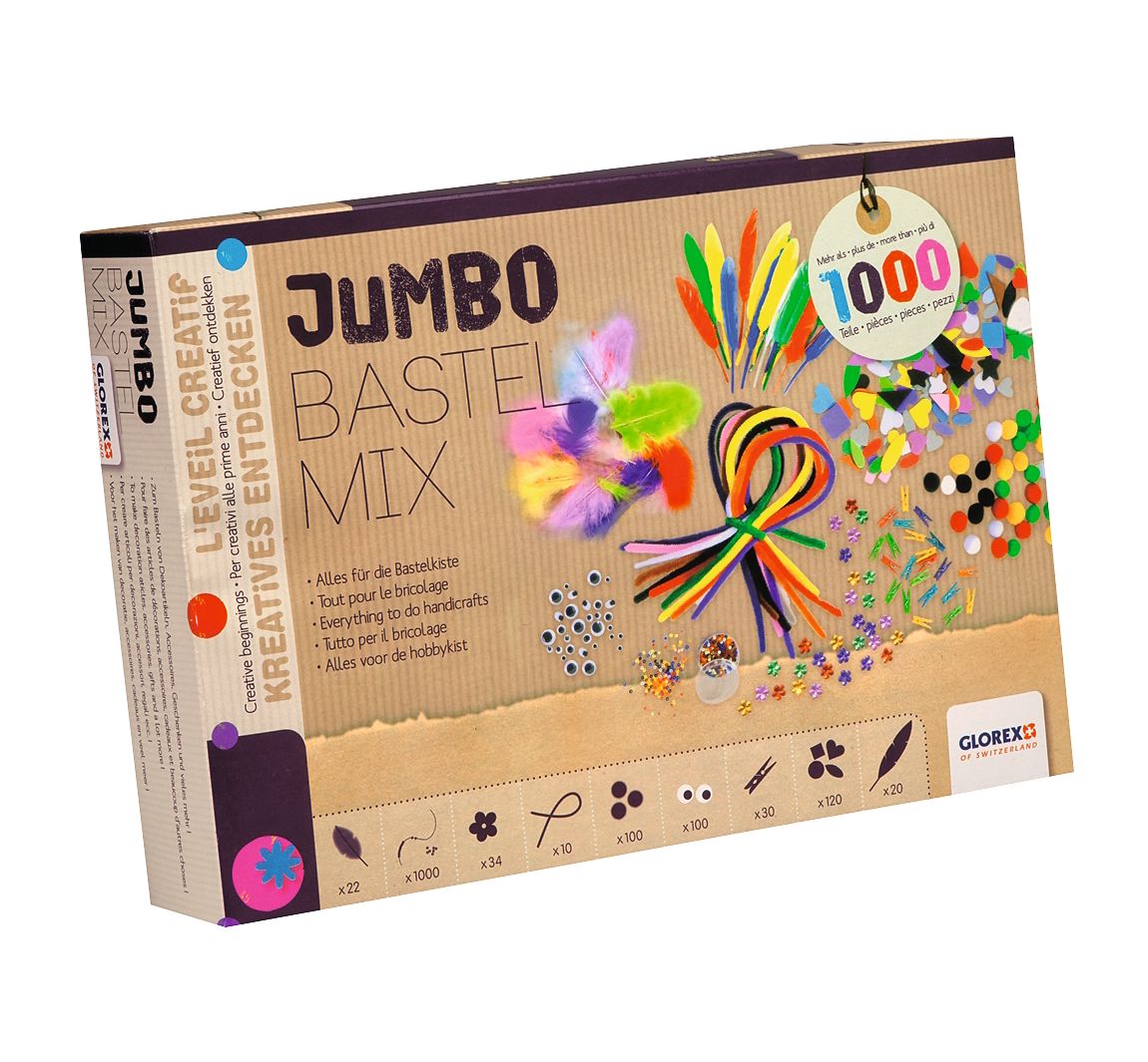 Jumbo Bastel-Mix, ca. 1.000 Teile