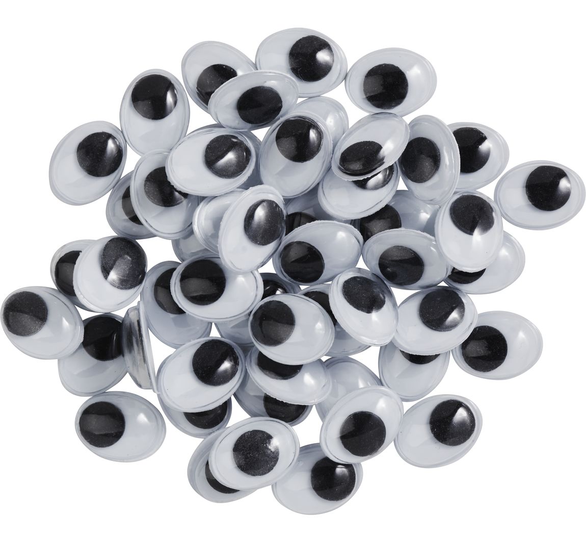 VBS Wackelaugen zum Aufkleben "Oval", 10 mm, 50 Stück