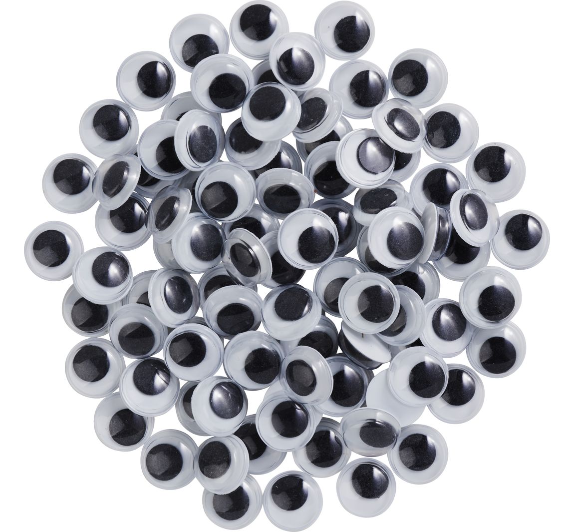 VBS Wackelaugen zum Aufkleben "Rund", 10 mm, 100 Stück