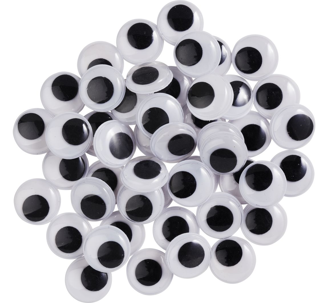 VBS Wackelaugen zum Aufkleben "Rund", 16 mm, 50 Stück