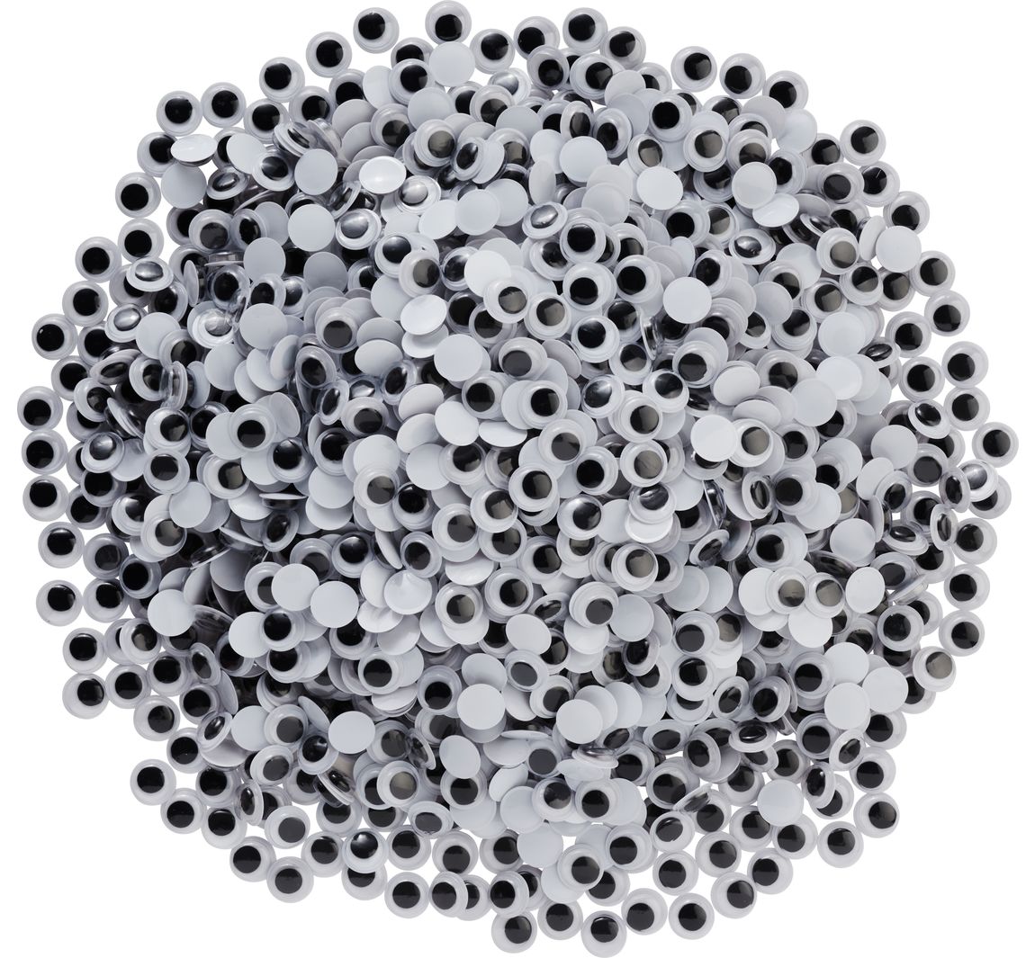 VBS Wackelaugen zum Aufkleben "Rund", 12 mm, 1.500 Stück