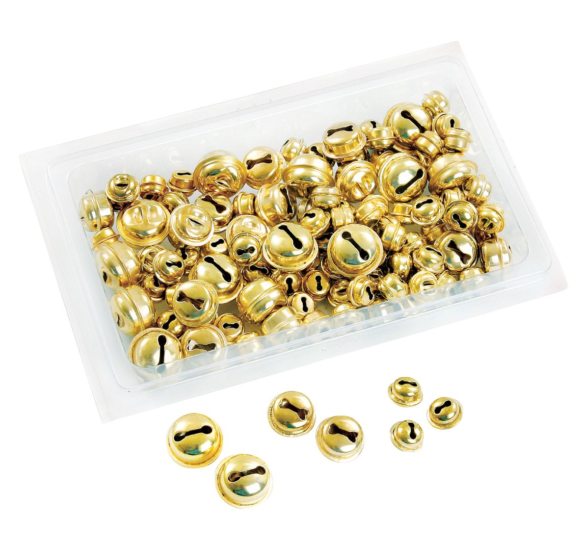 Schellen "Gold", 110 Stück, Sortiert
