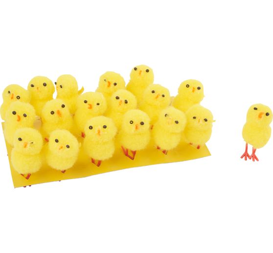 Poussins en chenille VBS « H 4 cm », 18 pc.